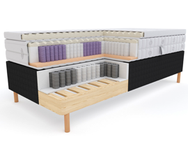 Łóżko kontynentalne hotelowe BEST Hilding - zestaw