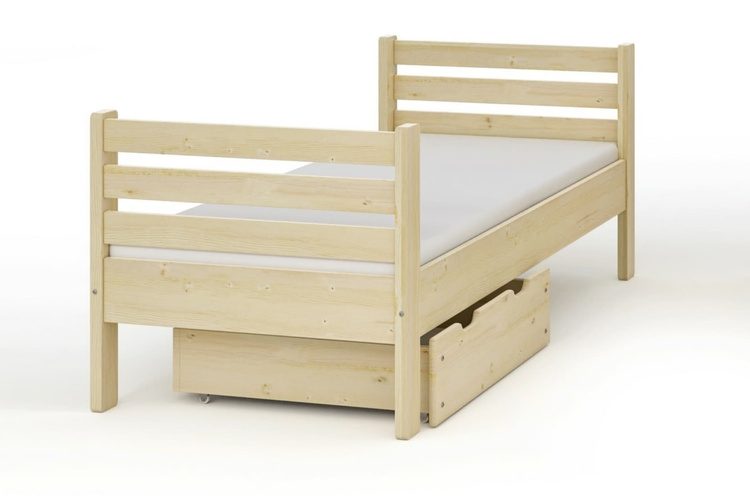 Rozkładane piętrowe łóżko hotelowe z litego drewna - kolor szary