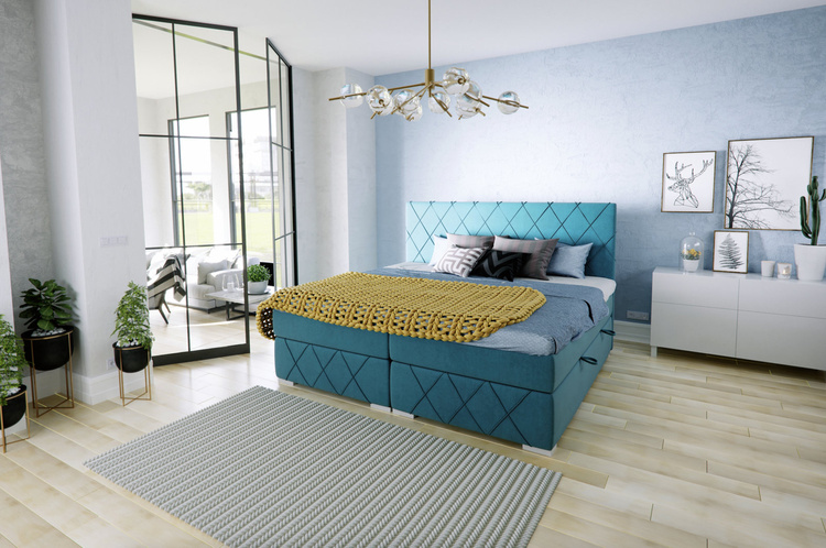 Łóżko kontynentalne Royal z pojemnikiem