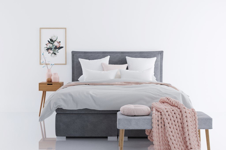 Łóżko kontynentalne Torres z pojemnikiem