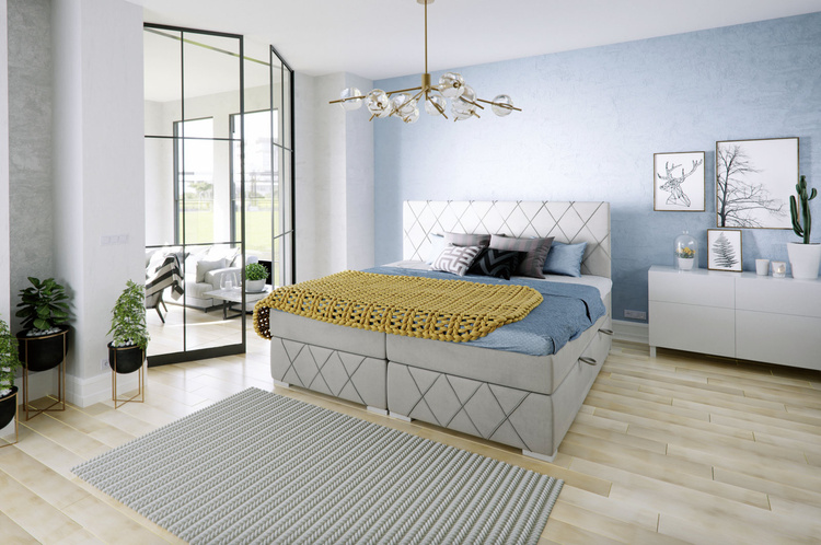 Łóżko kontynentalne Royal z pojemnikiem