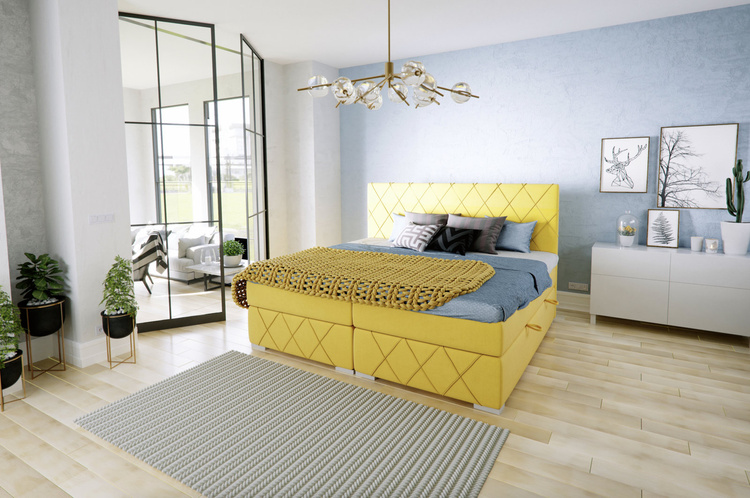 Łóżko kontynentalne Royal z pojemnikiem