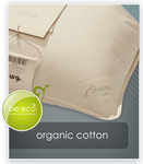 Trzykomorowa poduszka puchowa Organic Cotton AMZ 